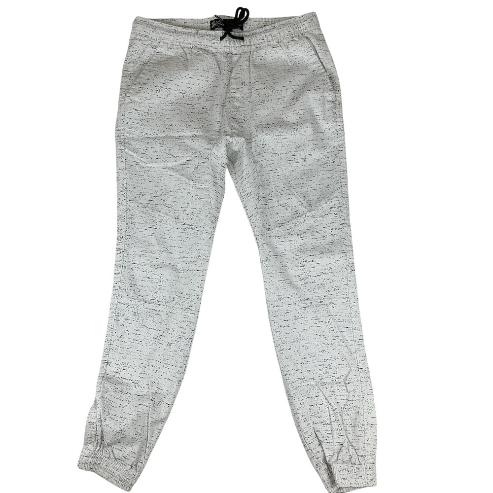 Brooklyn‎ Cloth Men's White Speckled Joggers, Size M